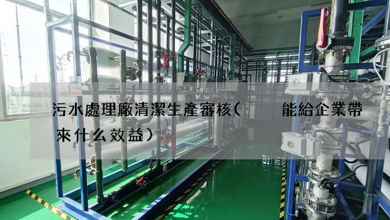 污水處理廠清潔生產審核(  能給企業帶來什么效益)